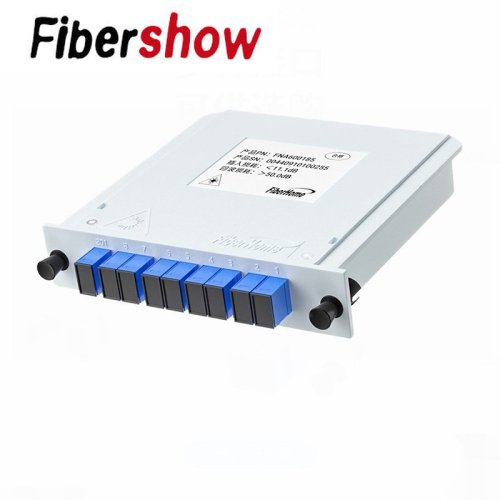 Imagen de Divisor de fibra óptica FTTH PLC, caja divisora 1-2 1-4 1-8 1-16 SC UPC/APC, Cassette tipo Plug-in, guía de onda plana óptica