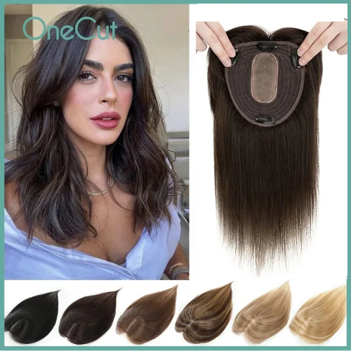 Afbeelding van Echte Blonde Clip-In Topper met Pony