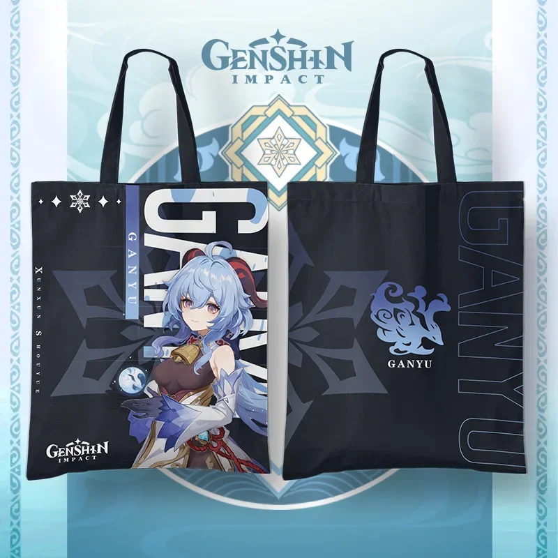 Imagen de Juego Cosplay Arlecchino Alhaitham Navia Xianyun Lynette Lyney Freminet Xiao lona 42X33cm Anime bolsas tipo shopper de hombro