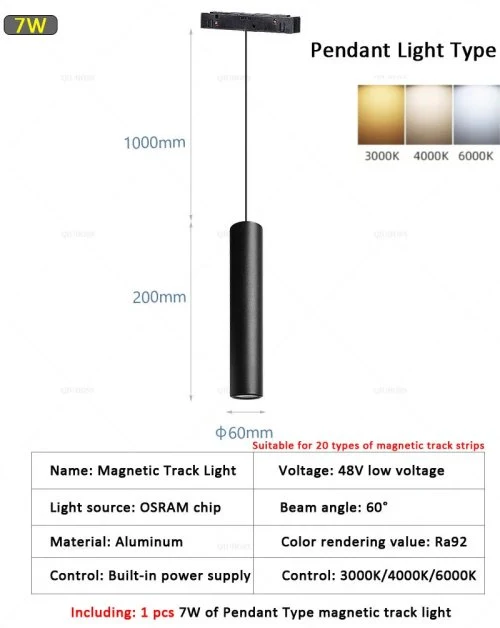 1pc 7W hanger lamp