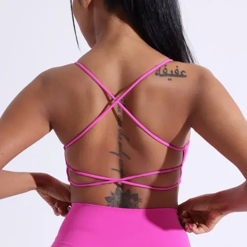 Image de Soutien-gorge de Yoga Femme - Bretelles Croisées & Soutien Fort