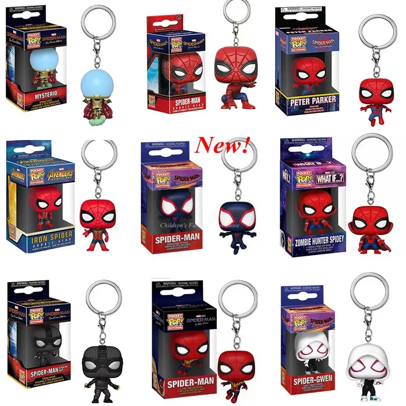 Afbeelding van NIEUWE FUNKO POP Spider-Man Spider-GWEN GREEN GOBLIN ZOMBIE HUNTER SPIDEY Peter Parker Mysterio Sleutelhanger Vinyl figuur Speelgoed
