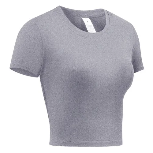 Graues kurzes T-Shirt