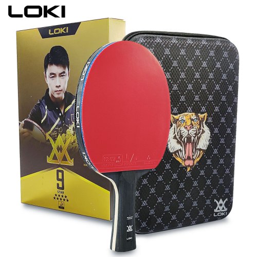 Loki 9-Sterne Tischtennisschläger – Professioneller 5.2 Carbon-Ping-Pong-Paddel mit Ultra-Offensiv-Technologie und Klebrigen Gummis für Erwachsene und Fortgeschrittene