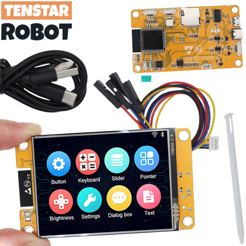 Image of TenStar Robot ESP32 LVGL WiFi Bluetooth Development Board with 2.8-inch 240x320 Touchscreen TFT Display Module