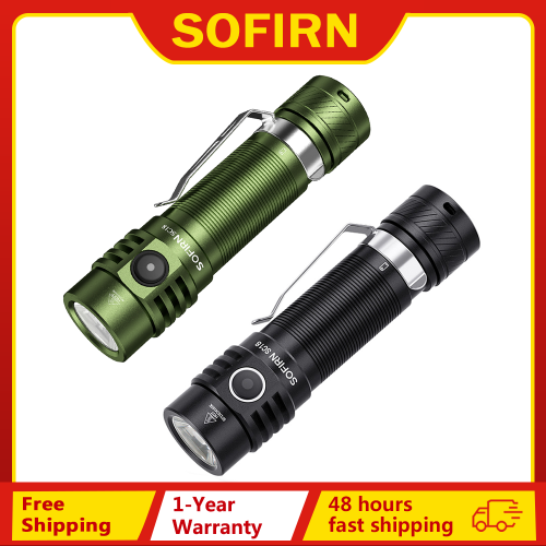 Imagen de Linterna LED SOFIRN SC18 de 1800 Lúmenes, Recargable por USB-C, con Bombilla SST40 y Batería 18650, Antorcha Portátil con Lente Óptica y Indicador de Potencia