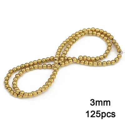 Image de Perles Hématite Dorées Étoile & Cœur - DIY Bijoux