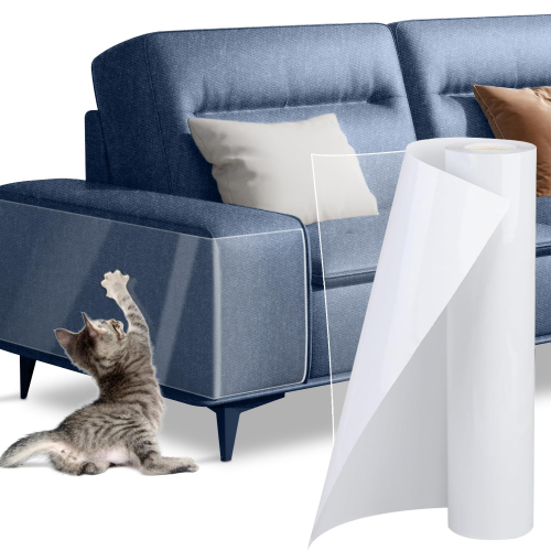 Imagen de Cinta Adhesiva Transparente para Proteger Muebles de Gatos: Solución Efectiva contra Arañazos y Entrenamiento Fácil