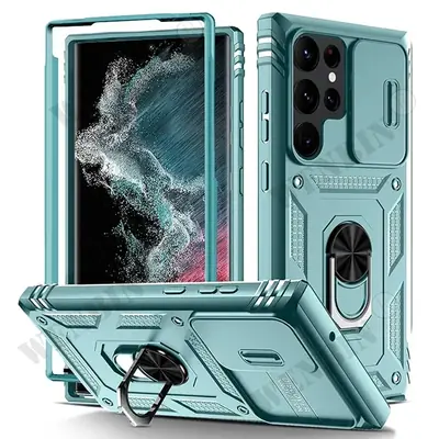 Image de Coque pour Samsung S25 Ultra & Plus - Protection 360° avec Béquille