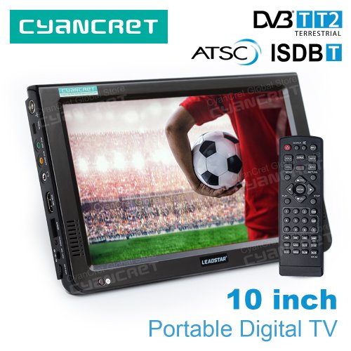 Image de TV Portable 10 Pouces HD DVB-T2 - Mini Télévision pour Voiture