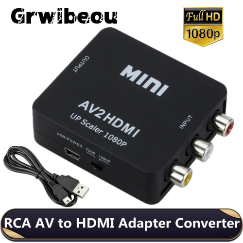 Immagine di Convertitore AV RCA a HDMI con Supporto PAL/NTSC, Box Video 1080p HD per Connessione da Vecchi Apparecchi a TV Moderni