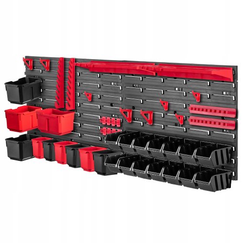 Image of Kadax Workshop Wall Board 116x39 cm with 46 Hooks – Organized Storage Solution for Garages and Workshops