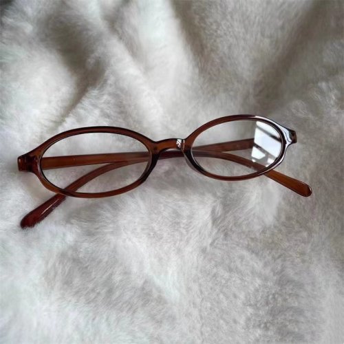 Imagen de Gafas Retro Y2K para Mujer - Estilo Ovalado con Montura Roja y Verde