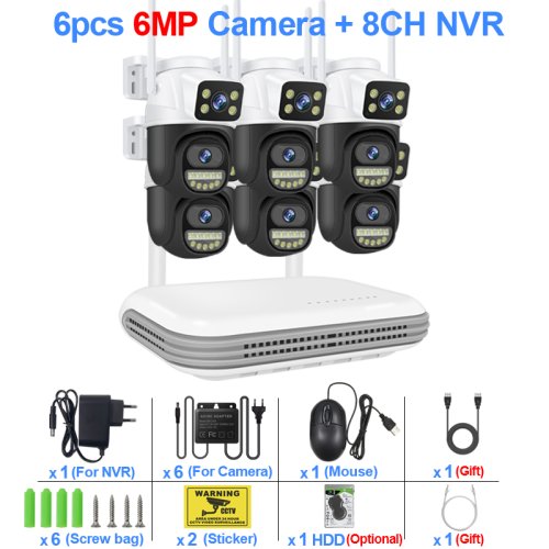 8CH nvr et 6 camb
