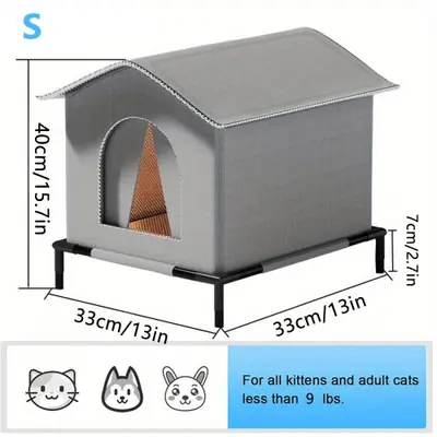 Image de Abri Hivernal Pliable pour Chats et Chiots
