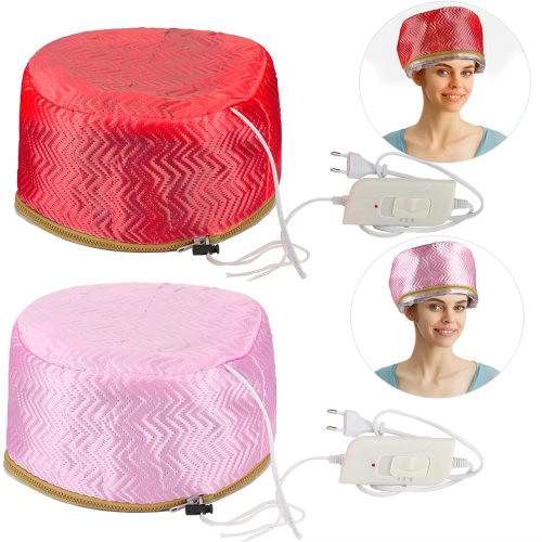 Imagen de Gorro de Vapor Natural con Calentamiento Automático para Tratamientos Capilares Profundos y Cuidado Nutritivo del Cabello