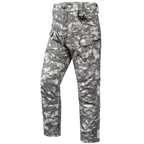 Immagine di Pantaloni tattici invernali da uomo Pantaloni cargo soft shell in pelle di squalo Pantaloni da combattimento impermeabili multitasche da esterno S-4XL