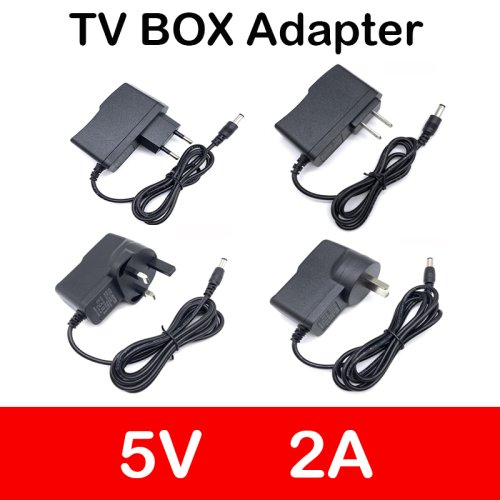Image of Universal 5V 2A Power Adapter with EU US UK Plug – Reliable DC Converter for Android TV Boxes, X96, H96 and Other Devices