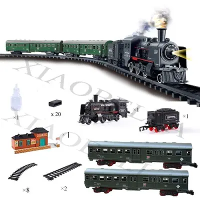 Image de Train Électrique à Vapeur avec Fumée et Sons - Jouet Ferroviaire Classique