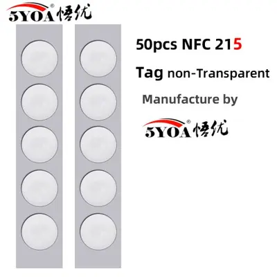 Image de Étiquettes NFC Auto-Adhésives NTAG215 - 50/100 Pièces