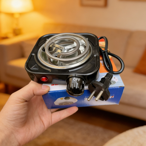 Bild von 500W Elektroherd Shisha Kohle Brenner Kochplatte 220V Reise Tragbare Kochen Geräte Kaffee Heizung Chicha EU Stecker