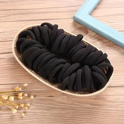 Bandes de Cheveux Élastiques pour Filles - Noir