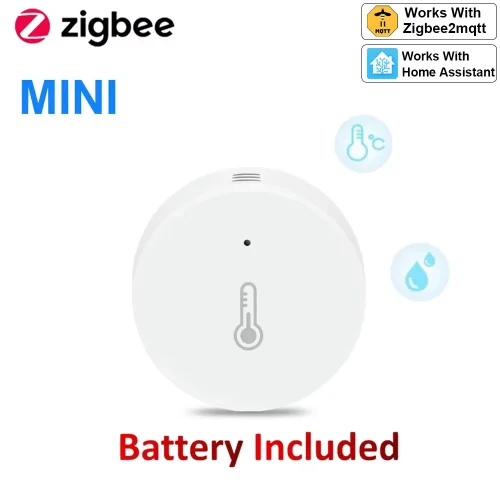 Zdjęcie Czujnik temperatury i wilgotności Haozee Zigbee 3.0 – bezprzewodowy monitorowanie stanu powietrza w domu z funkcją sterowania przez aplikację Smart Life i kompatybilnością z Alexa oraz Google Home