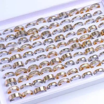 Image de Bague Punk Acier Inoxydable - Lot de 10 Pièces