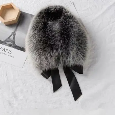 Image de Manteau d'hiver femme col fourrure de raton laveur