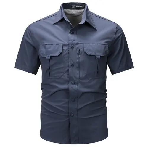 Image de Chemise Tactique Homme Été - Séchage Rapide & Multi-Poches