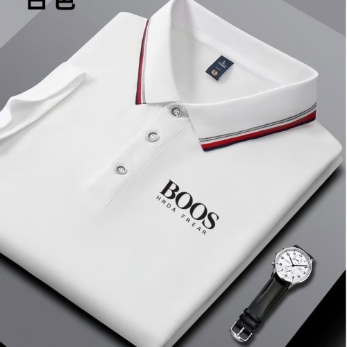 Image of Stylish Embroidered Men's Business Casual Short Sleeve Polo Shirt – Breathable, Comfortable, and Versatile Top for Everyday Wear
