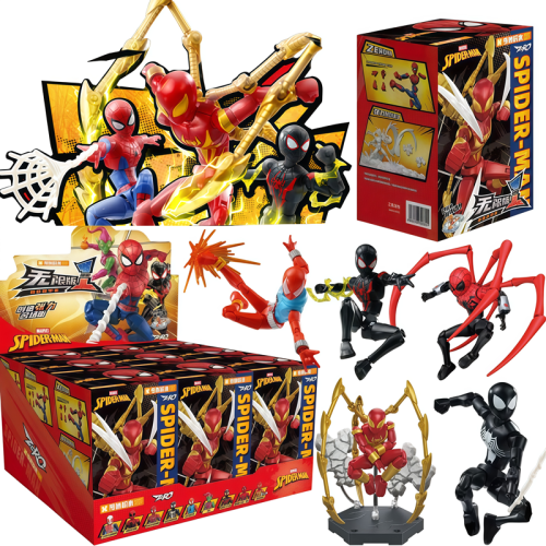 Afbeelding van Nieuwe Keeppley Spider-Man Iron Spider Scarlet Spider Miles Morales Anime Figuur Bouwsteen Blind Box Speelgoed Kinderen Kerstcadeaus