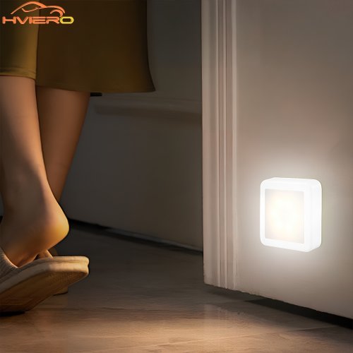 Afbeelding van Slimme bewegingssensor LED nachtlampje met batterijvoeding – natuurlijk licht voor wc, slaapkamer, gang en trap