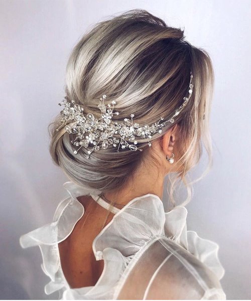 Immagine di Accessori da Sposa Vintage in Oro Rosa e Argento