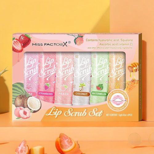 Immagine di Set Naturale da 6 Pezzi di Scrub Labbra con Zenzero e Palissandro per Idratazione, Esfoliazione e Schiarimento delle Labbra Scure - Trattamento Completo per una Bocca Morbida e Radiosa