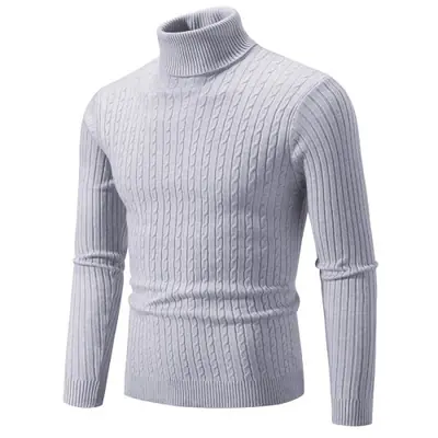 Image de Pull Col Roulé Homme - Laine Chaude & Confortable