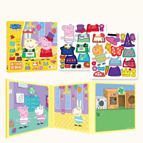 Immagine di Adesivo Magnetico Peppa Pig: Libro Silenzioso con Puzzle da Assemblare per Bambini – Gioco Educativo Fai da Te e Regalo Creativo