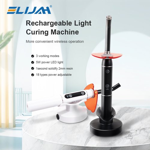 Immagine di Lampada Fotopolimerizzatrice Dentale LED Senza Fili per Resina Curabile – Kit Completo per Igiene Orale e Trattamenti Dentali a Casa