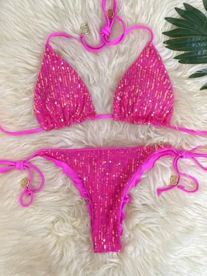 Image de Bikini Paillettes Étincelant 2025 - Scrunch Bum Glitter