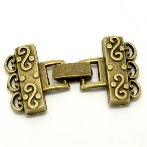 Image de 5 Ensembles d'Embouts pour Bracelets et Colliers - Bronze, Argent & Antique