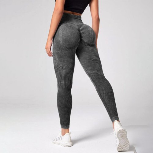 Zdjęcie Damskie letnie szybkoschnące legginsy do jogi, na siłownię, do biegania, z wysokim stanem, modelując...