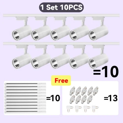 10 luces conjunto blanco