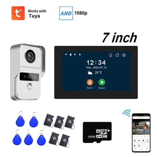 Image de Interphone Vidéo 1080p avec Écran Tactile et WiFi
