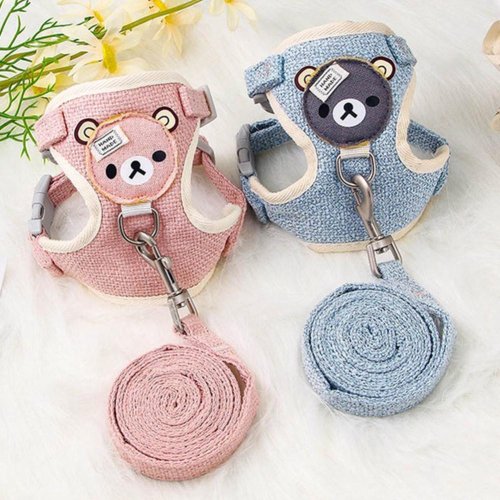 Immagine di Pettorina Gilet per Cani e Gatti – Imbracatura Leggera e Comfortabile con Guinzaglio Integrato per Passeggiate Sicure