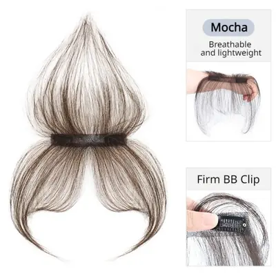 Image de Franges de Cheveux Naturelles à Clips - 100% Cheveux Humains