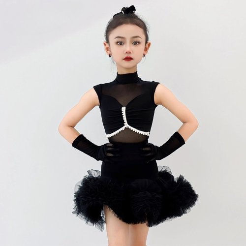 Imagen de Vestido de Baile Latino para Niñas - Tutú con Volantes