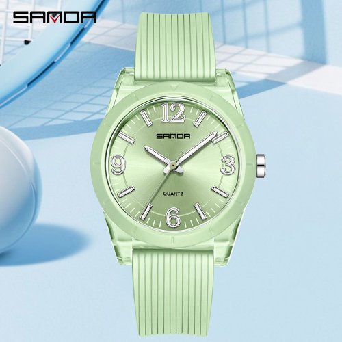 Image of Sanda Kids Quartz Watch with Transparent Case, Waterproof Design, Night Light Feature – Durable and Fun Timepiece for Children and Students
