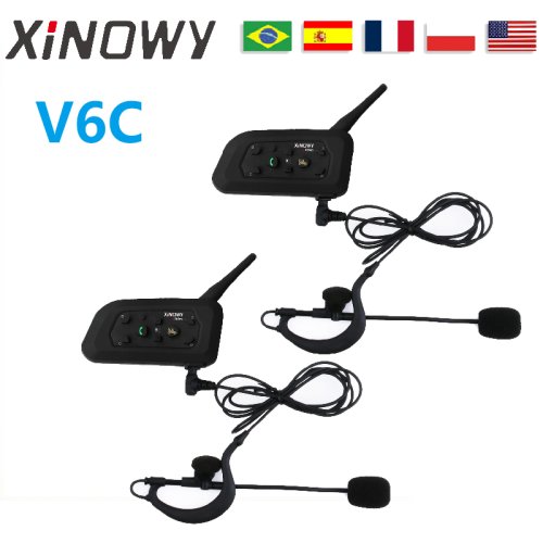 Imagen de XINOWY V6C 1200M árbitro intercomunicador auriculares 2-6 grupos comunicación Bluetooth entre árbitros de fútbol balonmano