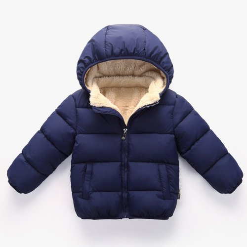 Imagen de Abrigo de Invierno para Bebés y Niños con Capucha, Chaqueta de Felpa Caliente y Acogedora para Niñas y Niños, Ropa Exterior Impermeable y Aislante para la Nieve