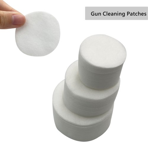Image of Premium Natural Cotton Gun Cleaning Patches – 500-Piece Tactical Round Cloth Wipes for Rifle, Handgun, and Pistol Maintenance – Ideal for Hunting and Shooting Enthusiasts